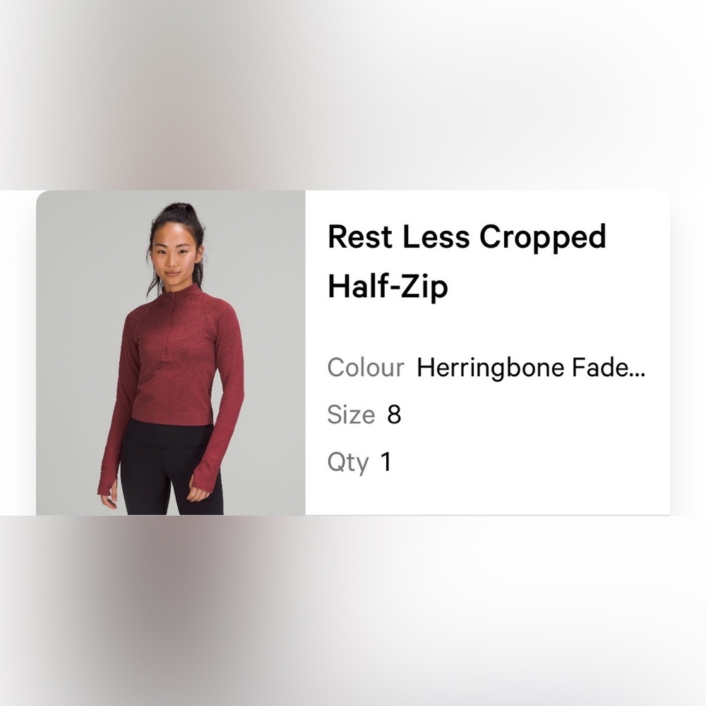 lululemon cropped half zip